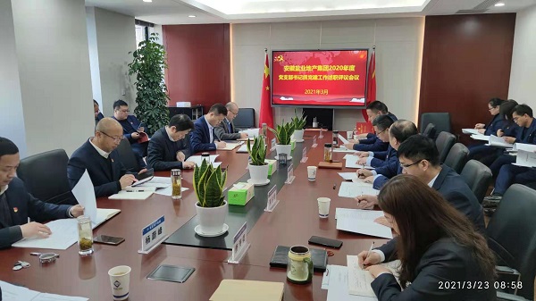 安徽尊龙凯时地产集团公司党委召开2020年度下层党支部书记抓党建事情述职评议会